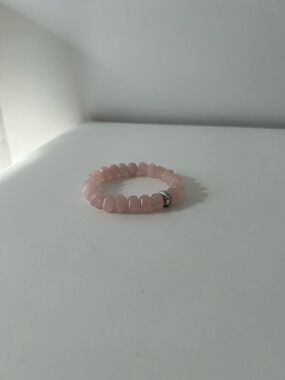 Thomas Sabo Pale Pink Beaded Bracelet with Silver Accent